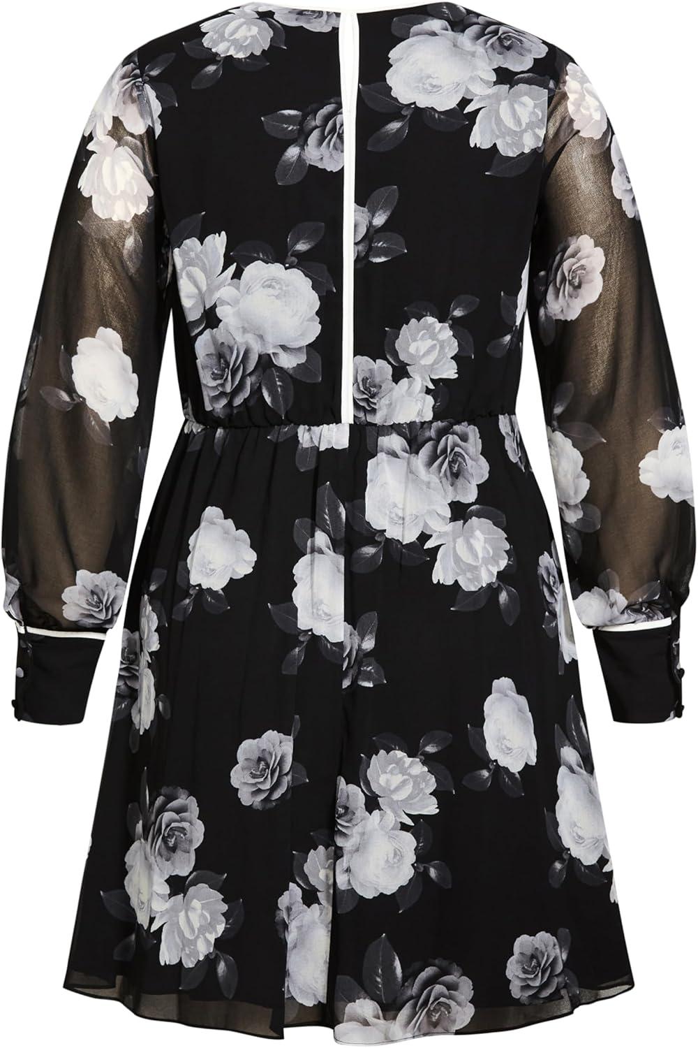 image:imageCITY CHIC Womens Irena DressBlack Camelia Fl