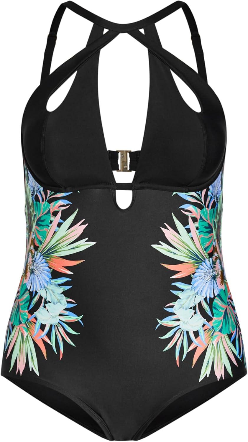 image:imageCity Chic Womens 1 PieceCancun Underwire PrintSamira Prt