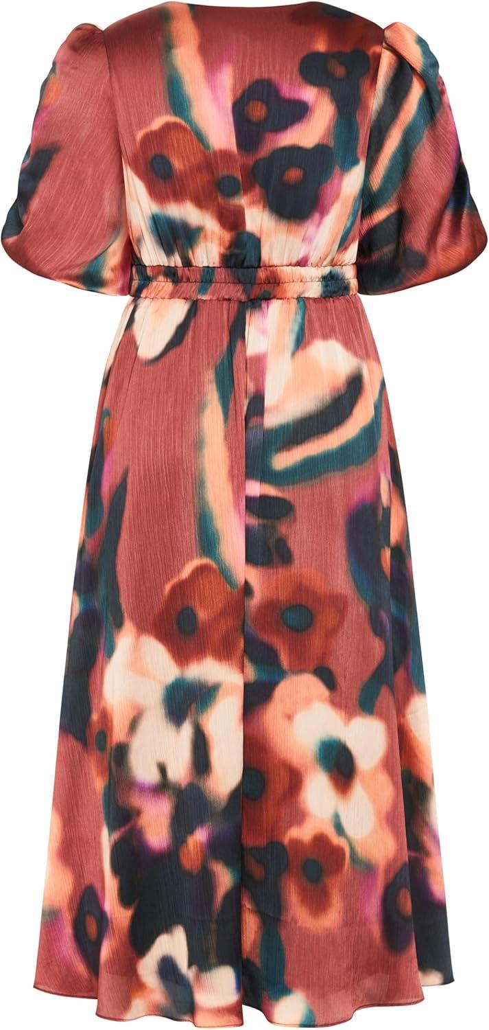 image:imageCity Chic Womens Plus Size Dress Cammy PrintAbstract Illusion