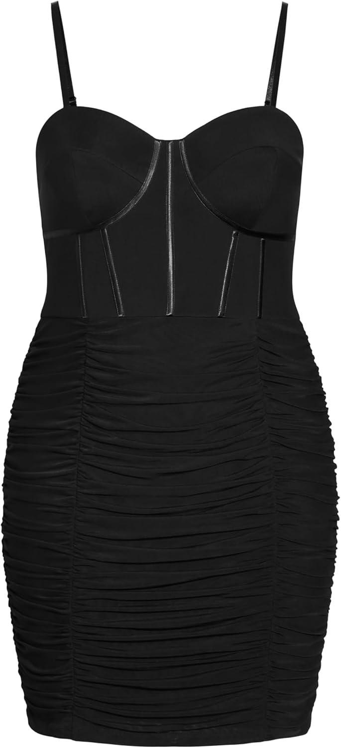 image:imageCity Chic Womens Plus Size Dress Girly MeshBlack