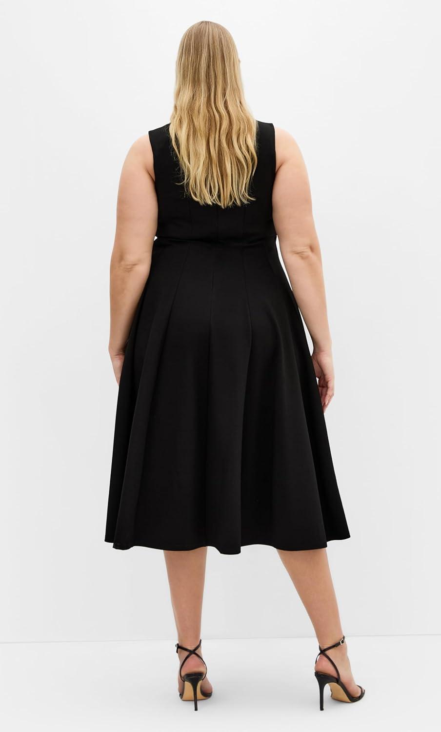 image:imageCity Chic Womens Plus Size Dress Mary Skater MidiBlack