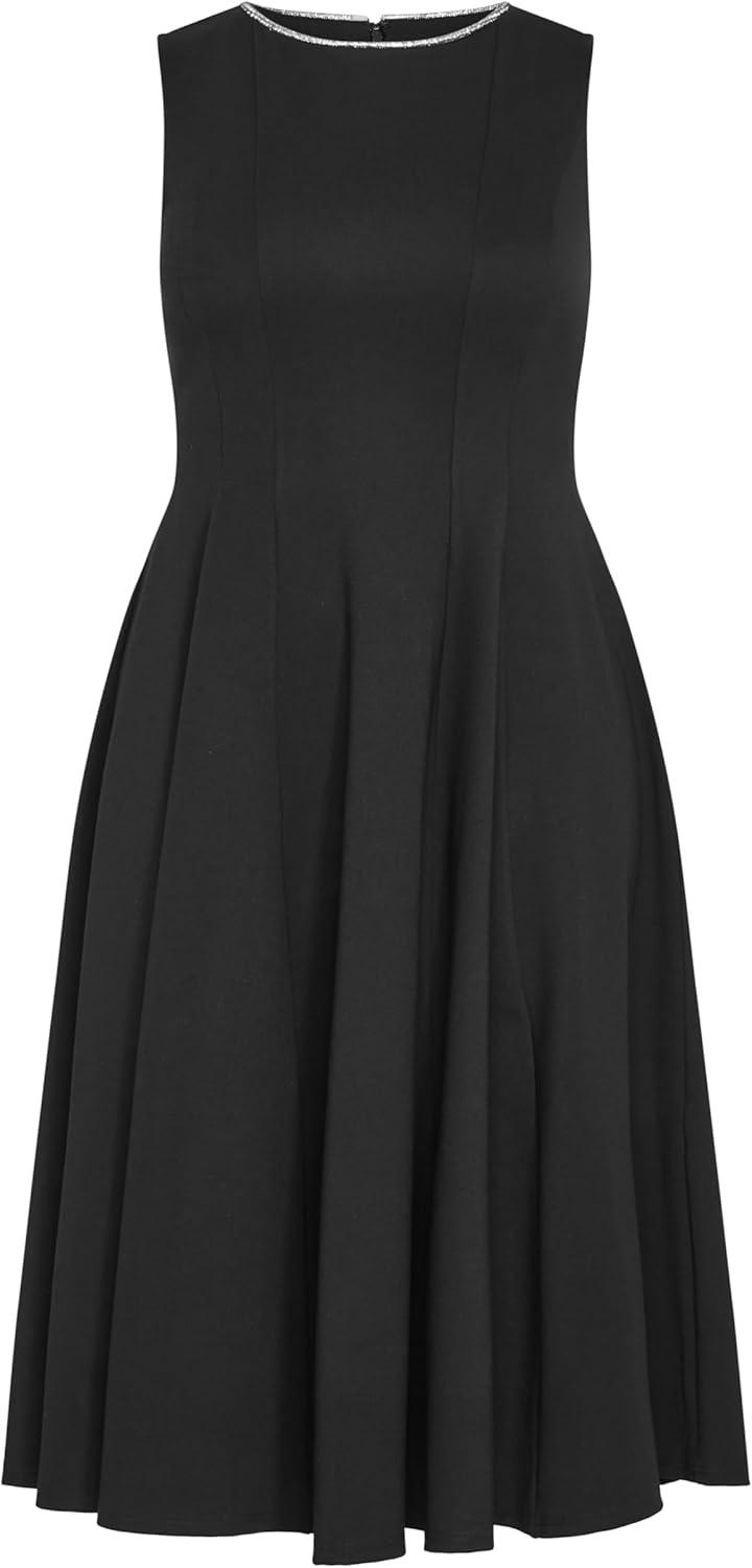 image:imageCity Chic Womens Plus Size Dress Mary Skater MidiBlack