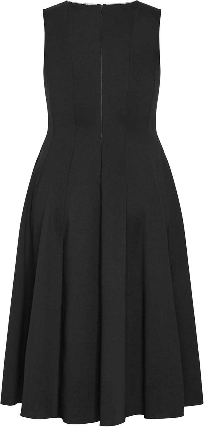 image:imageCity Chic Womens Plus Size Dress Mary Skater MidiBlack