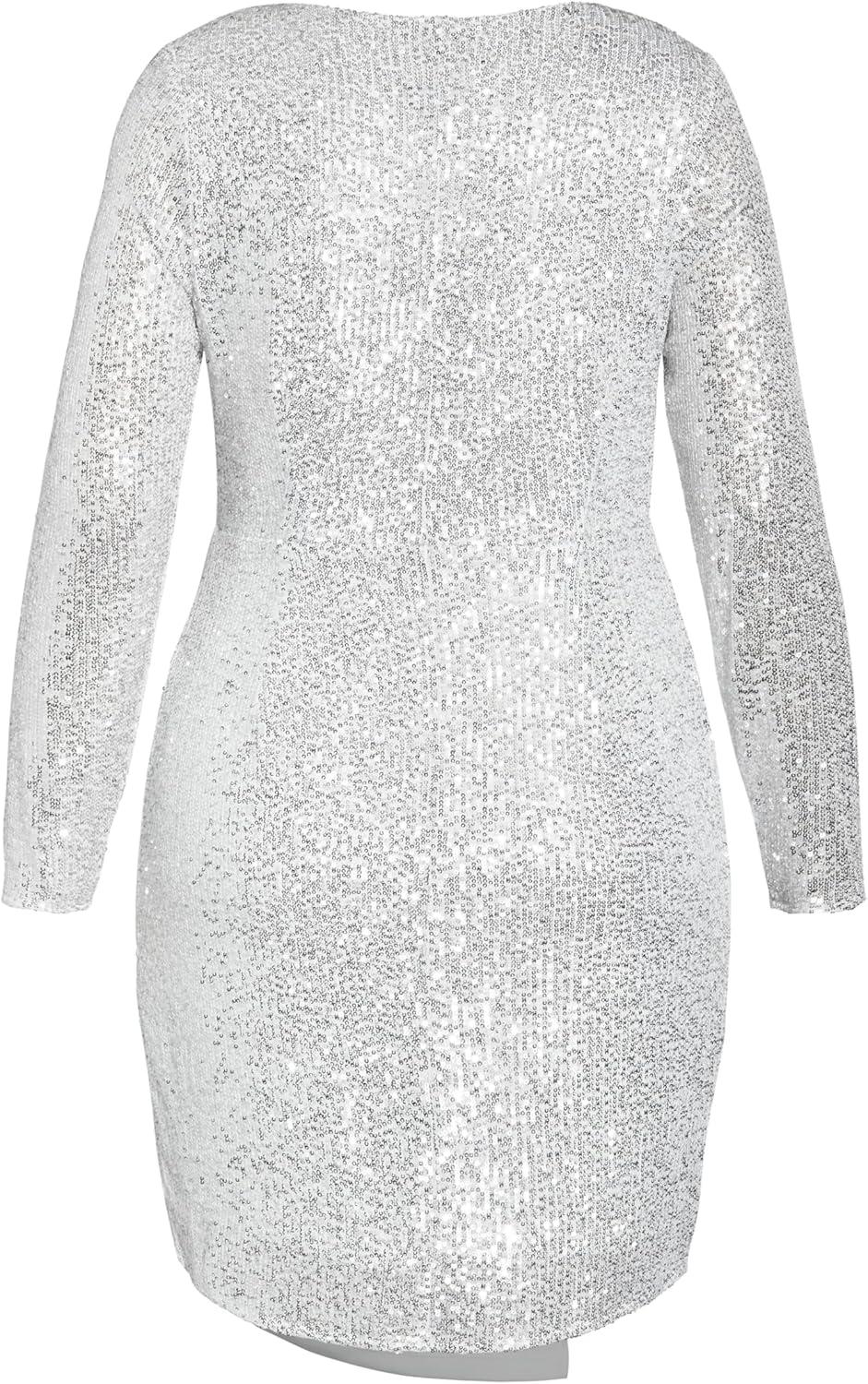 image:imageCity Chic Womens Plus Size Dress RazzleSilver