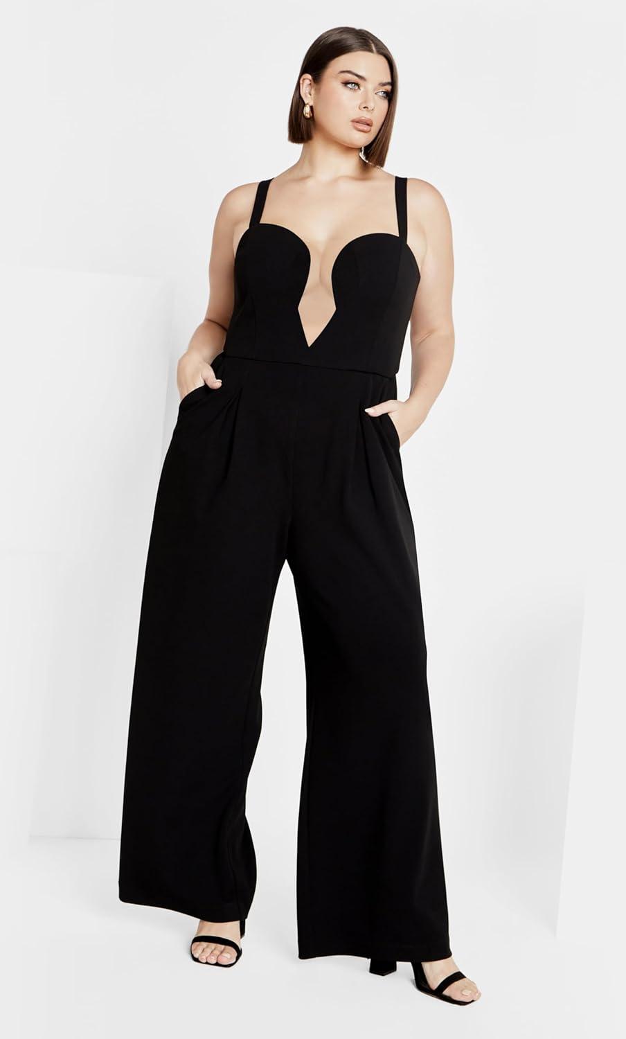 image:imageCity Chic Womens Plus Size Jumpsuit Flaunt It