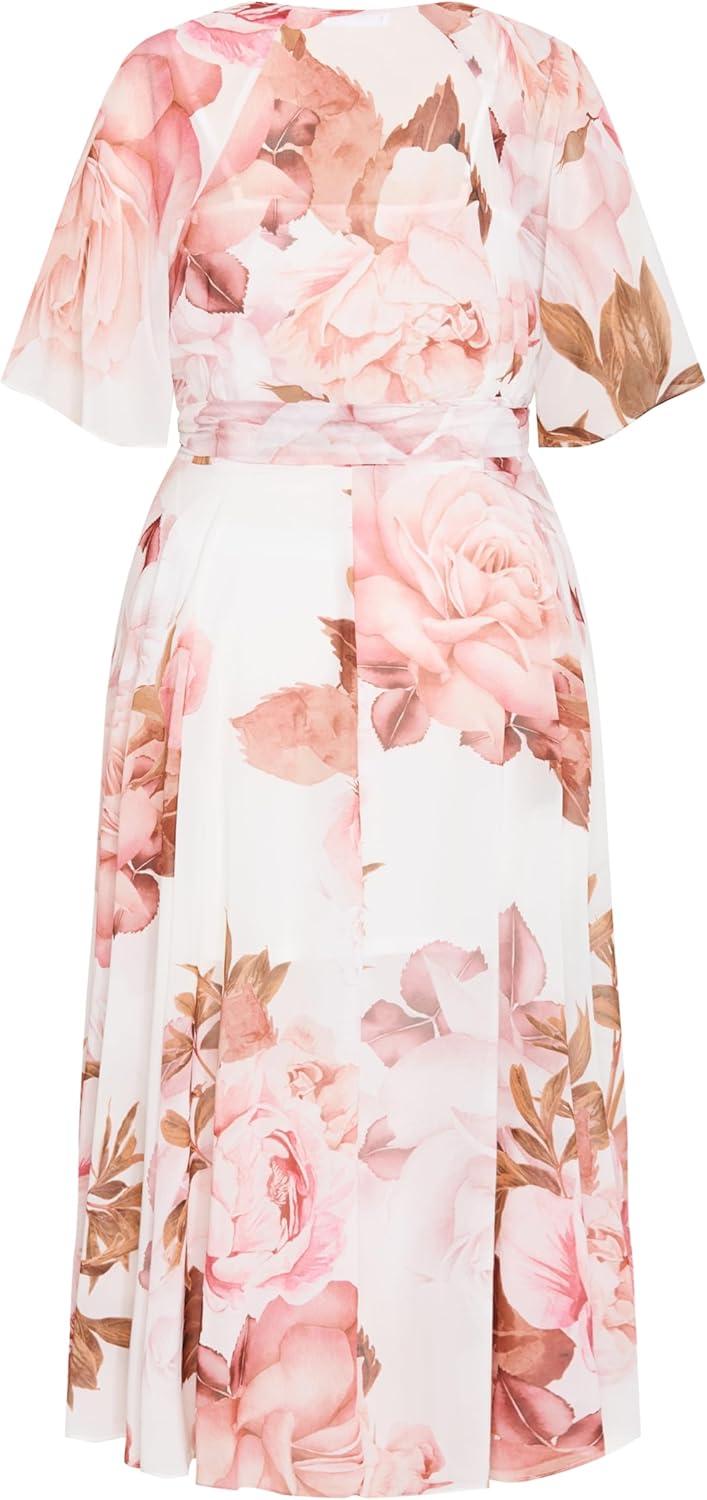 image:imageCity Chic Womens Plus Size Lovers Lane Print DressSunlit Petals