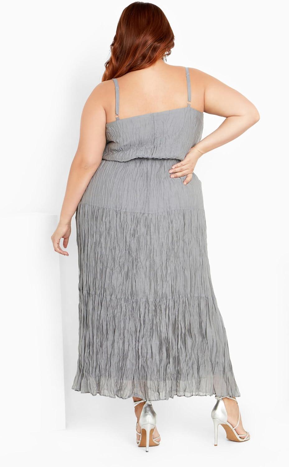 image:imageCity Chic Womens Plus Size Maxi SabinaSilver
