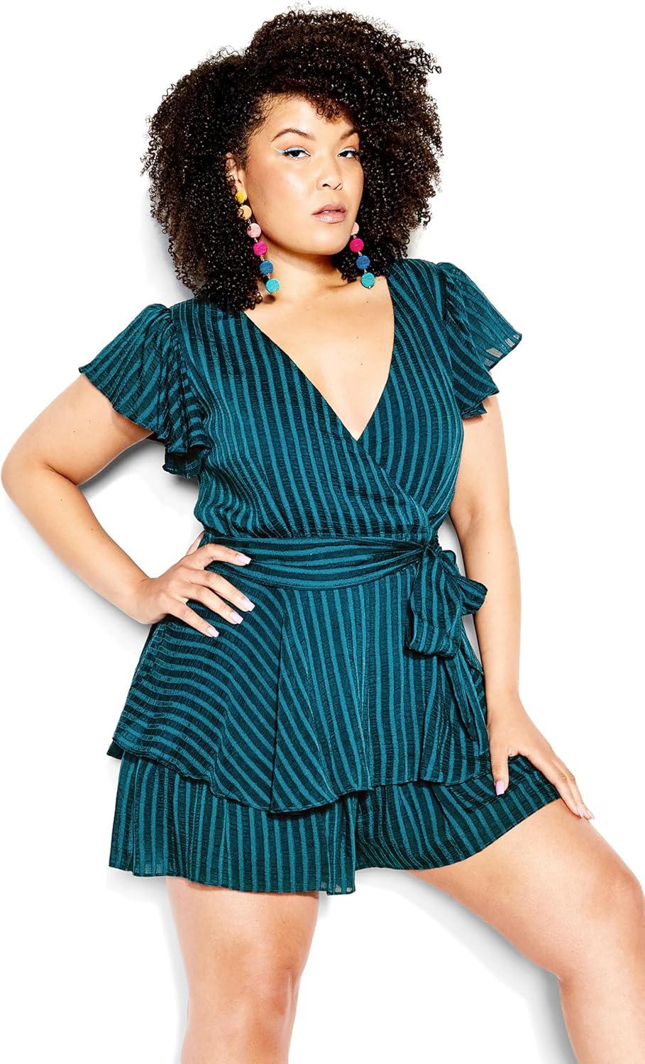 image:imageCity Chic Womens Plus Size Playsuit First DateTeal