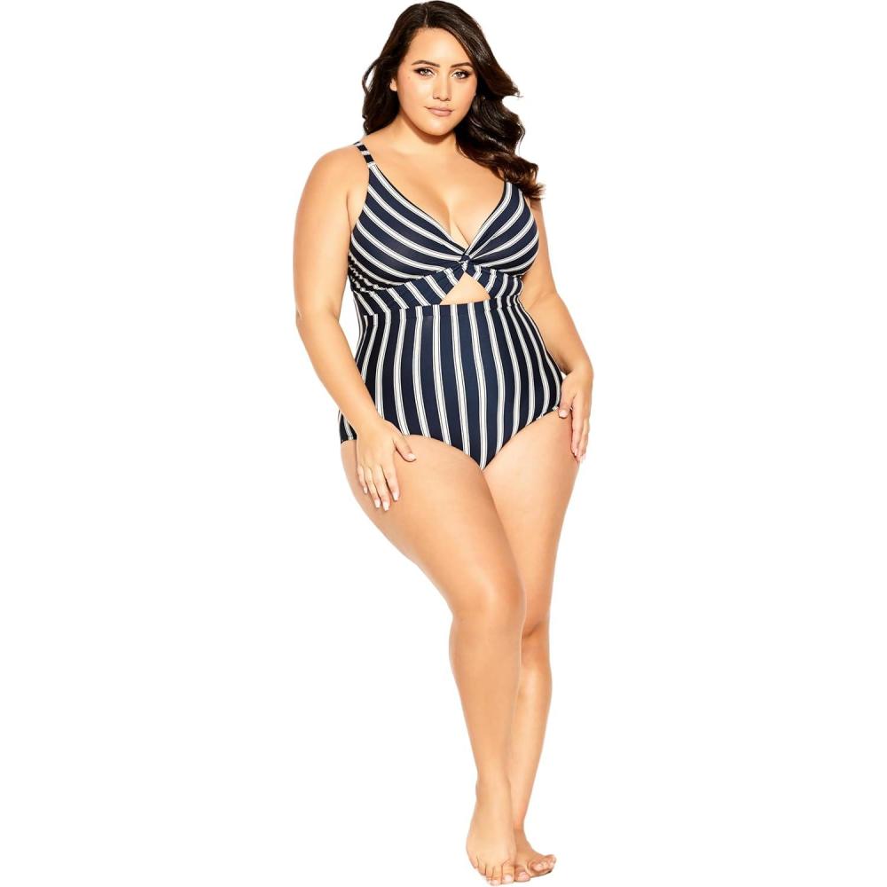 image:imageCity Chic Plus Size One Piece Swimsuit Majorca Print 1 Piece