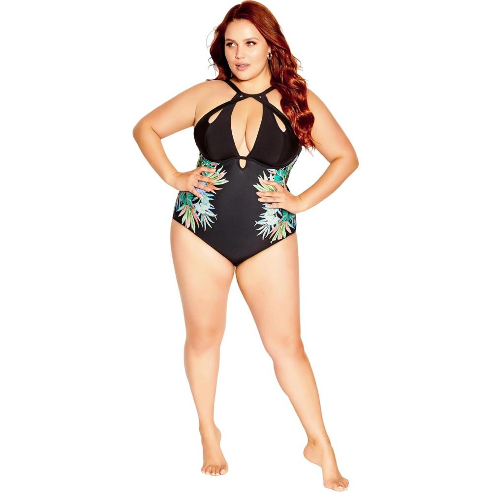 image:imageCity Chic Womens 1 PieceCancun Underwire PrintSamira Prt