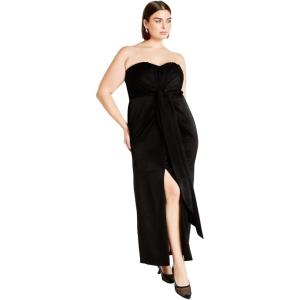 City Chic Women’s Plus Size Maxi Cocktail Dress – Kamari(Black)
