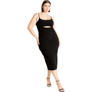 Plus Size Dress MIDI Baylee in Black(Black)