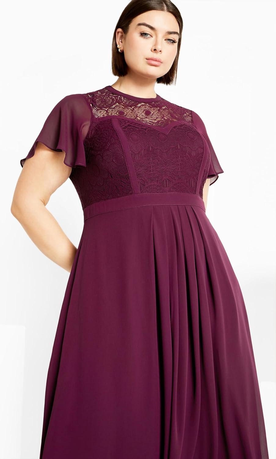 image:imageCity Chic Plus Size Dress Lace Niki DressPlum