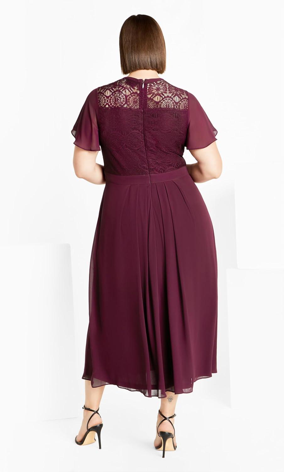 image:imageCity Chic Plus Size Dress Lace Niki DressPlum
