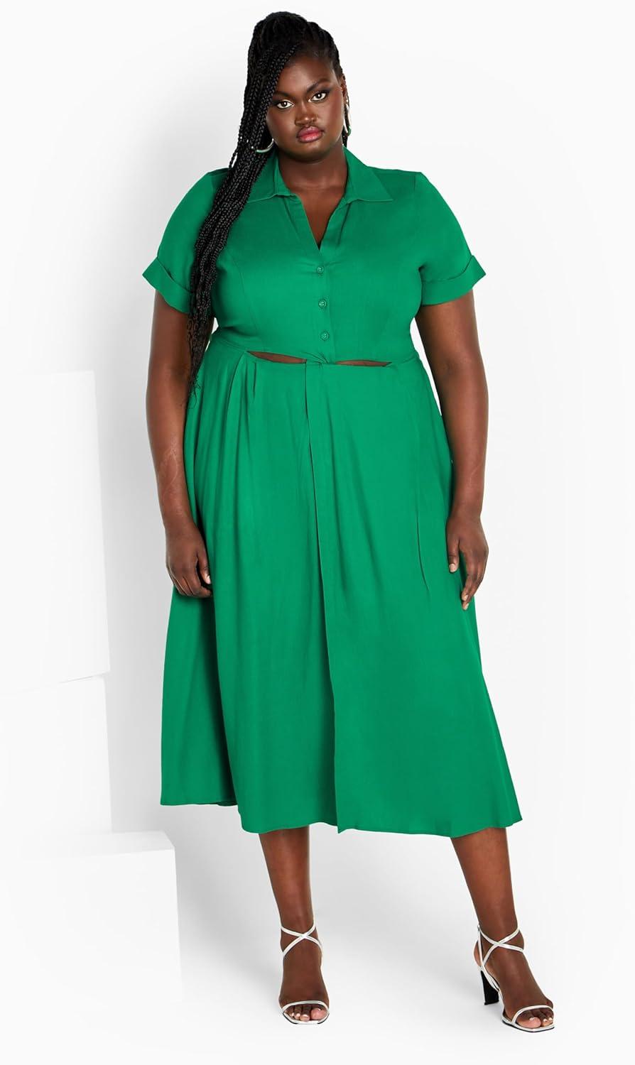 image:imageCity Chic Womens Malia DressPep Green