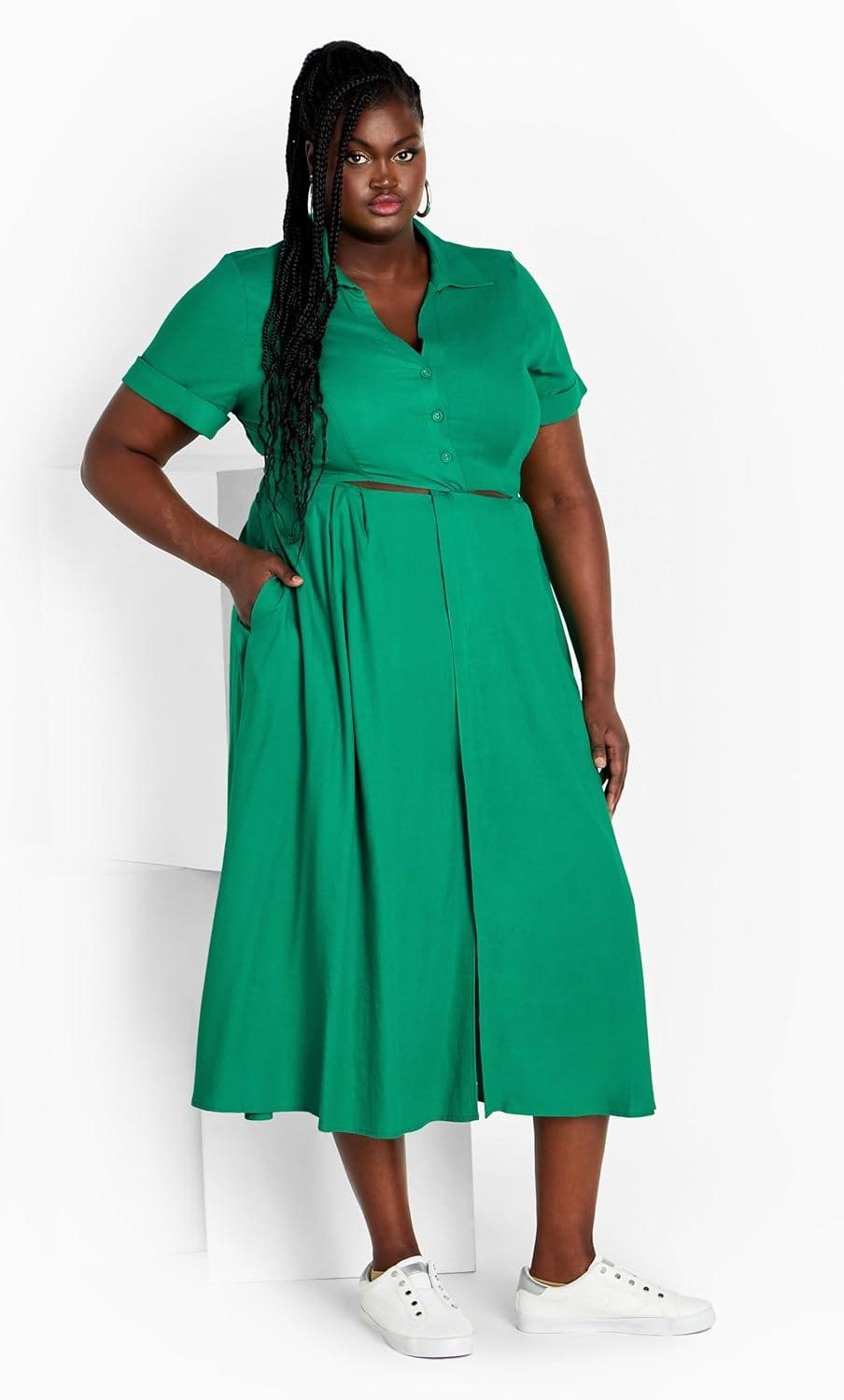 image:imageCity Chic Womens Malia DressPep Green