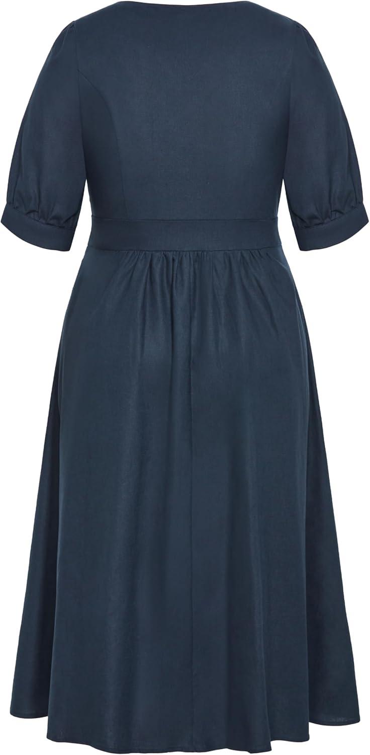 image:imageCity Chic Womens Plus Size Sunset Stroll DressNavy