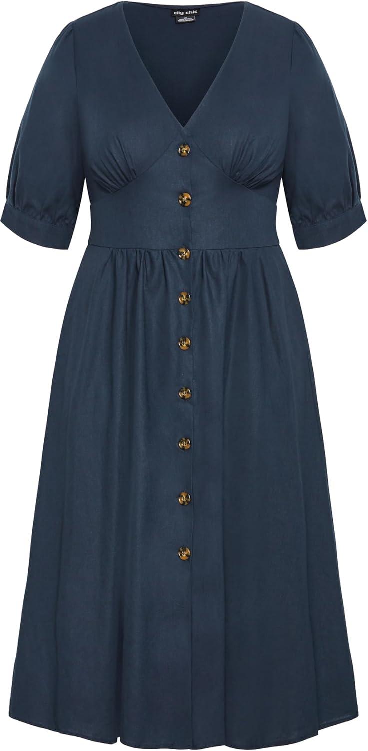 image:imageCity Chic Womens Plus Size Sunset Stroll DressNavy