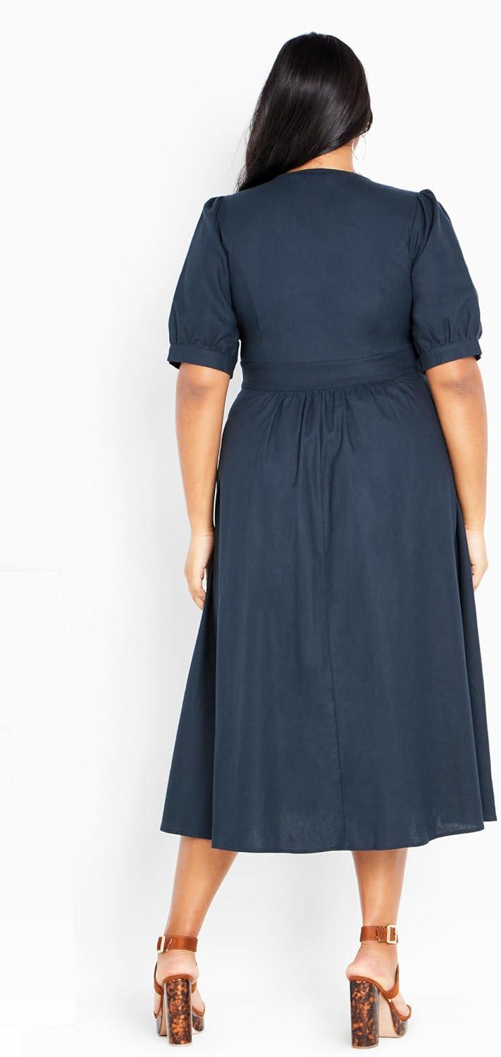 image:imageCity Chic Womens Plus Size Sunset Stroll DressNavy