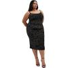 image:imageCity Chic Plus Size Sequin Solar Black DressBlack