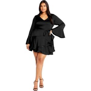 City Chic Women’s Plus Size Dress – Cherrie(Black)