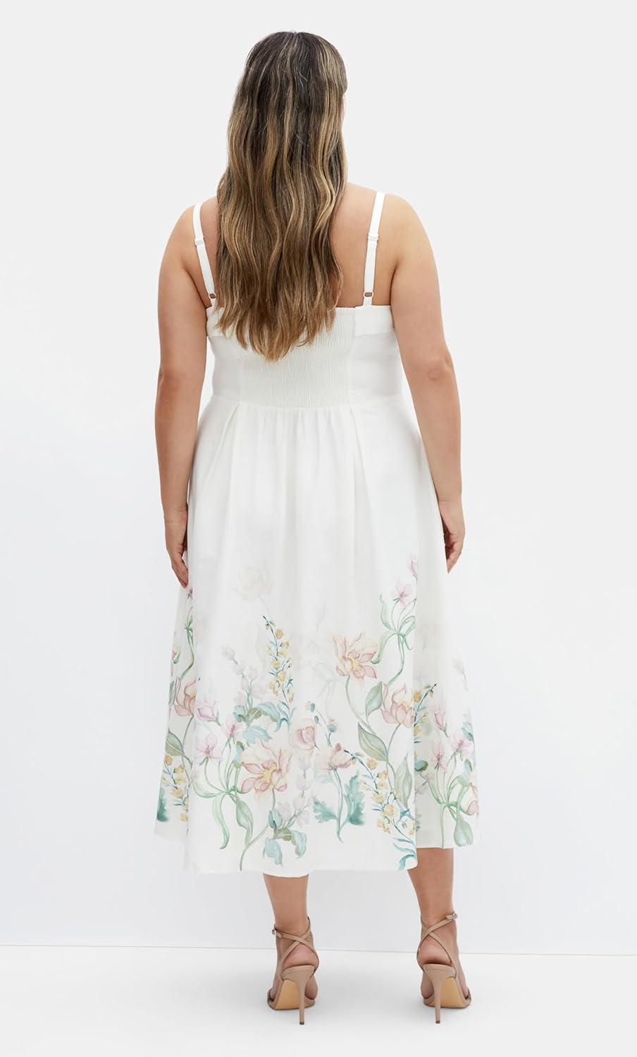 image:imageCity Chic Womens Plus Size Dress Love Fleur LinenRomantic Garden