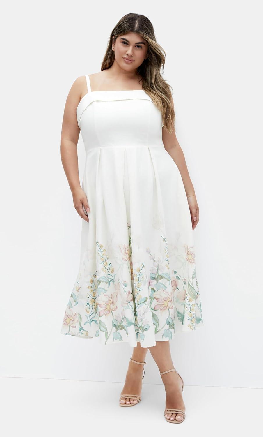 image:imageCity Chic Womens Plus Size Dress Love Fleur LinenRomantic Garden