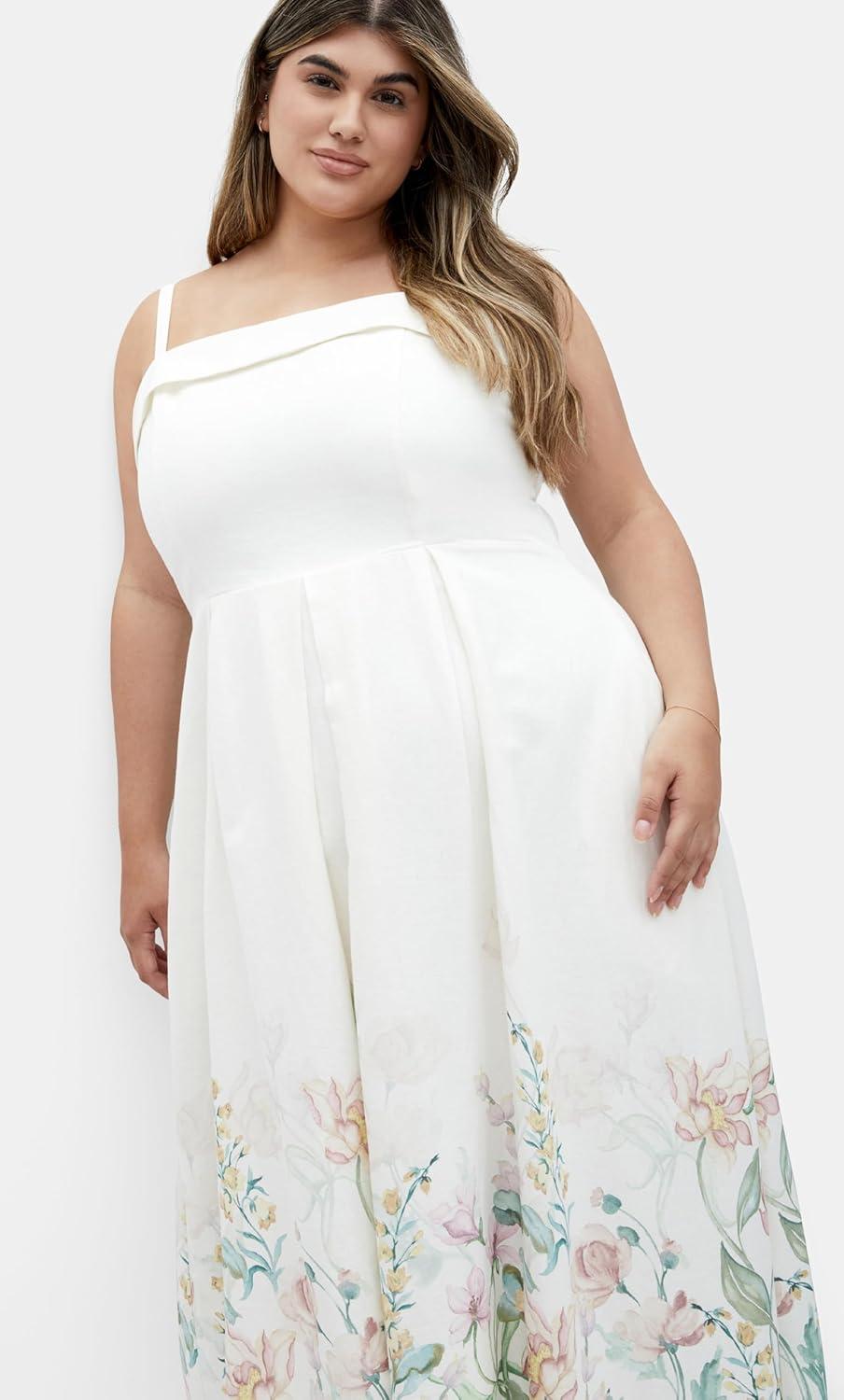 image:imageCity Chic Womens Plus Size Dress Love Fleur LinenRomantic Garden