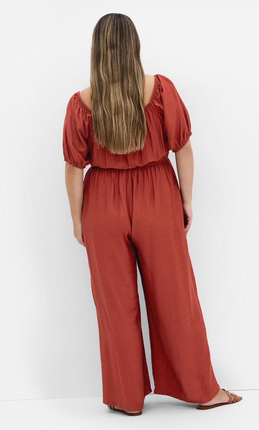 image:imageCity Chic Womens Plus Size Jumpsuit EricaCinnamon