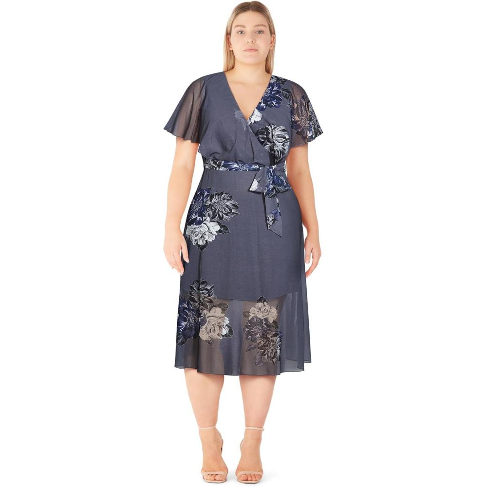 image:imageCity Chic Womens Plus Size Dress GarnetGrey Placement