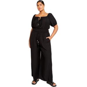 City Chic Women’s Plus Size Jumpsuit – Erica(Black)