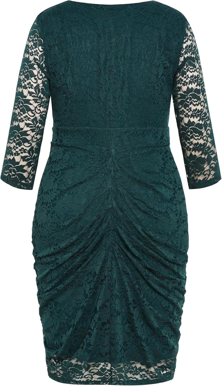 image:imageCity Chic Womens Plus Size Cocktail Dress Lacey ZipEmerald