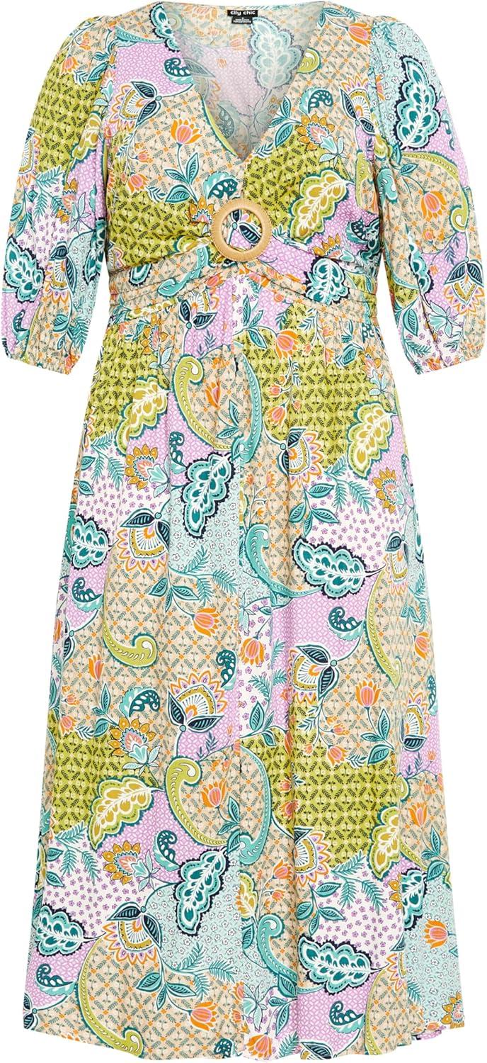image:imageCity Chic Womens Plus Size Maxi Dress Daydream PrintDaydream