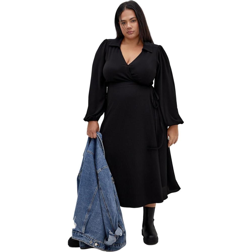 image:imageCity Chic Womens Arizona Wrap DressBlack