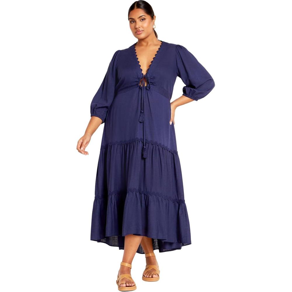 image:imageCity Chic Womens Plus Size Cabana DressNavy