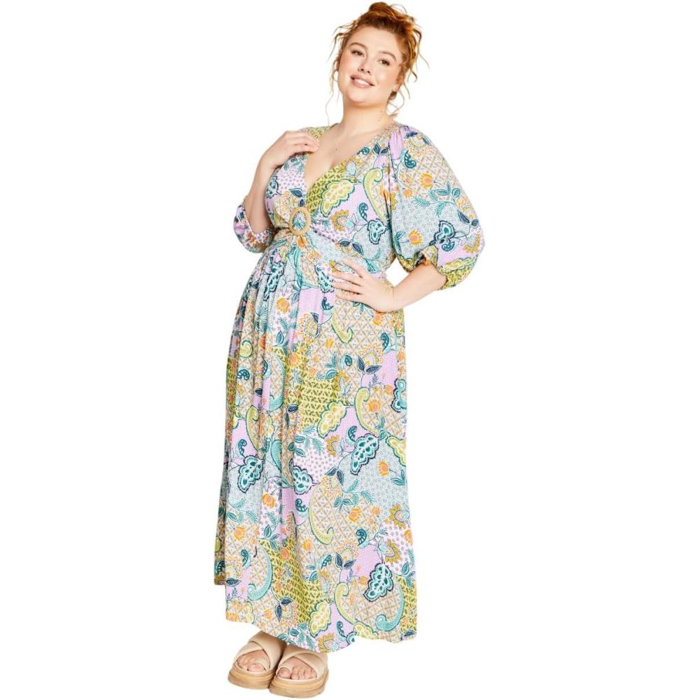 image:imageCity Chic Womens Plus Size Maxi Dress  Daydream PrintDaydream