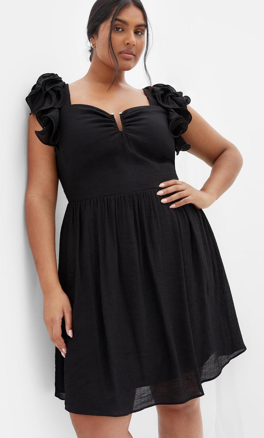 image:imageCity Chic Womens Plus Size Cocktail Dress AlmaBlack