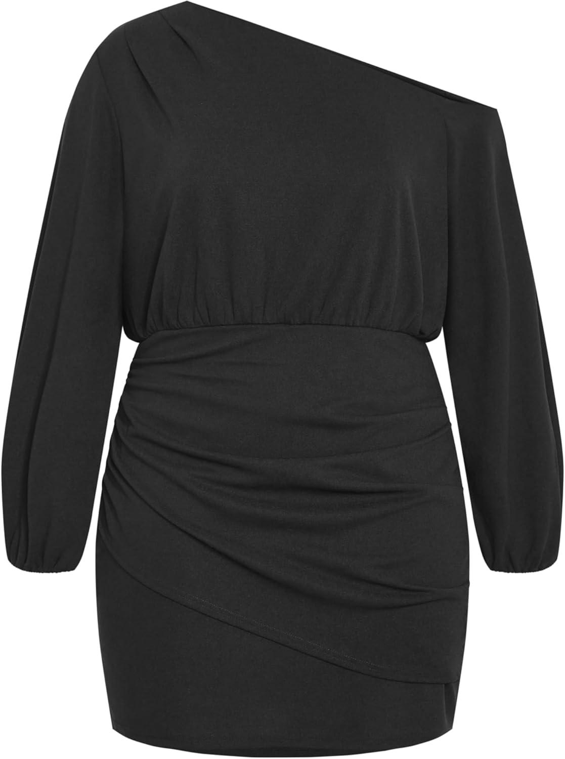 image:imageCity Chic Womens Plus Size Cocktail Dress Alysia Mini DressBlack