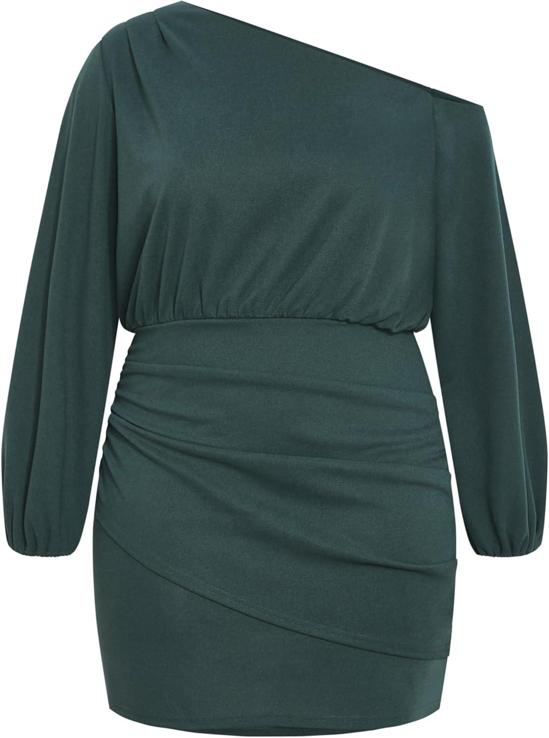 image:imageCity Chic Womens Plus Size Cocktail Dress Alysia Mini DressForest