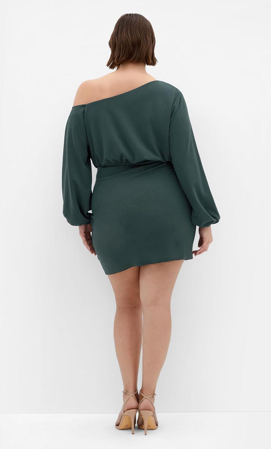 image:imageCity Chic Womens Plus Size Cocktail Dress Alysia Mini DressForest