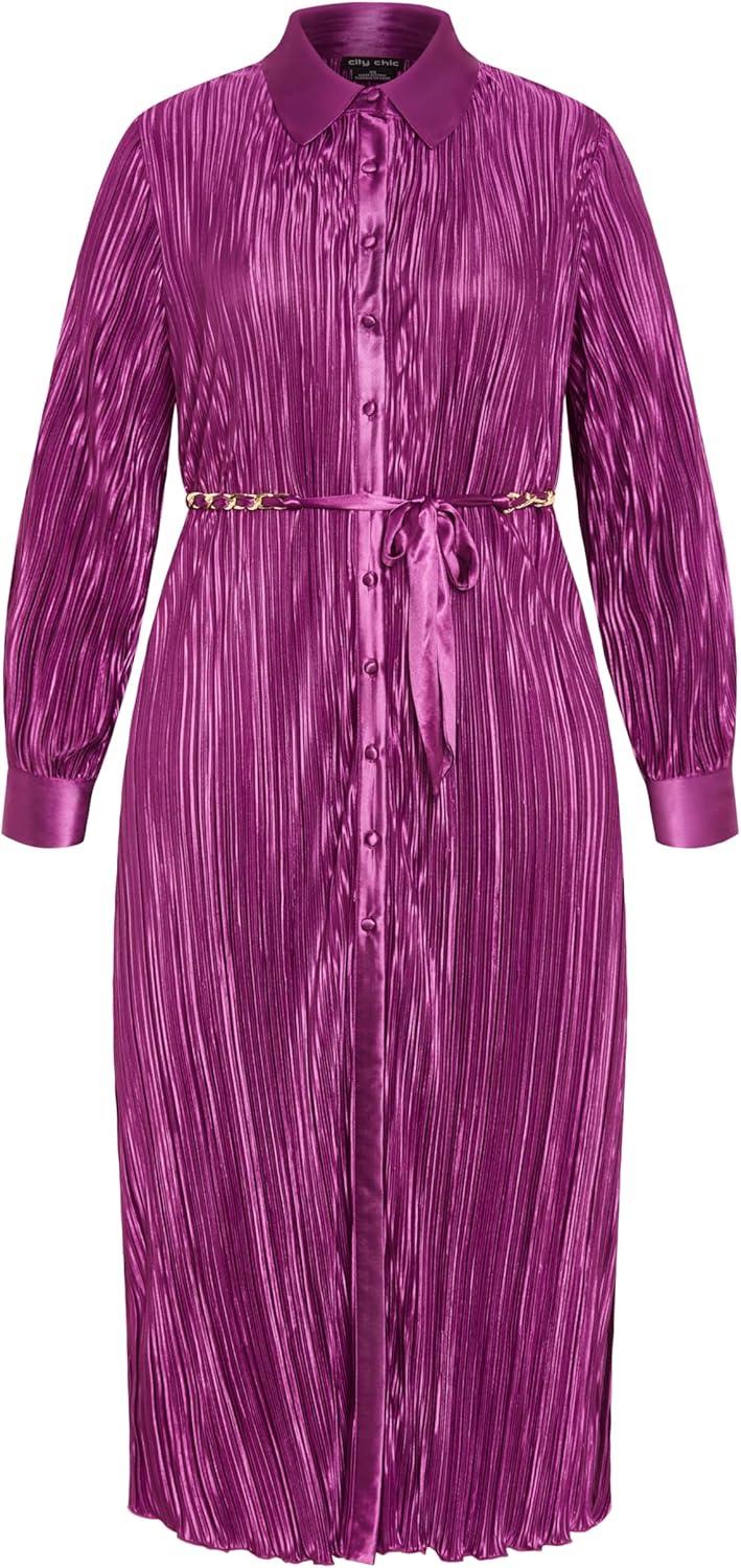 image:imageCity Chic Womens Plus Size Cocktail Dress Amirah MaxiMagenta