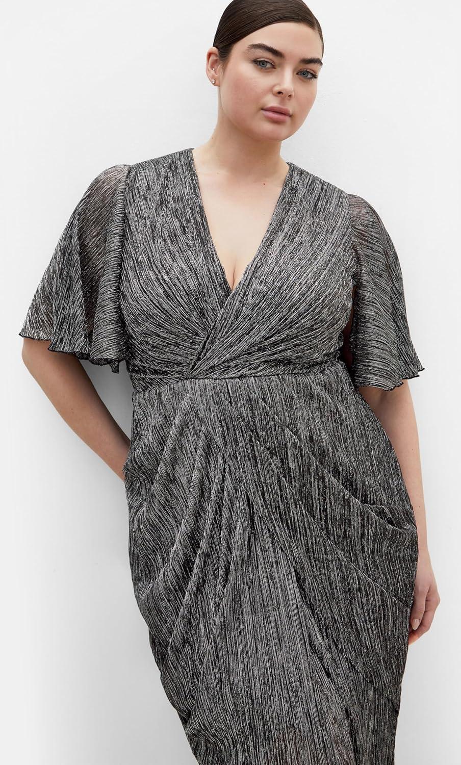 image:imageCity Chic Womens Plus Size Cocktail Dress Lily Sparkle MaxiBlack