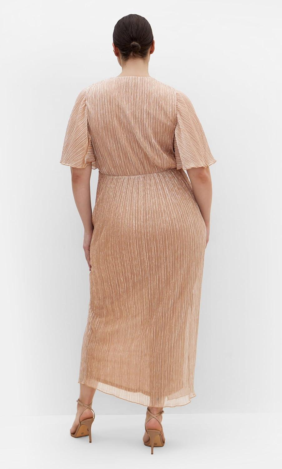 image:imageCity Chic Womens Plus Size Cocktail Dress Lily Sparkle MaxiSoft Blush