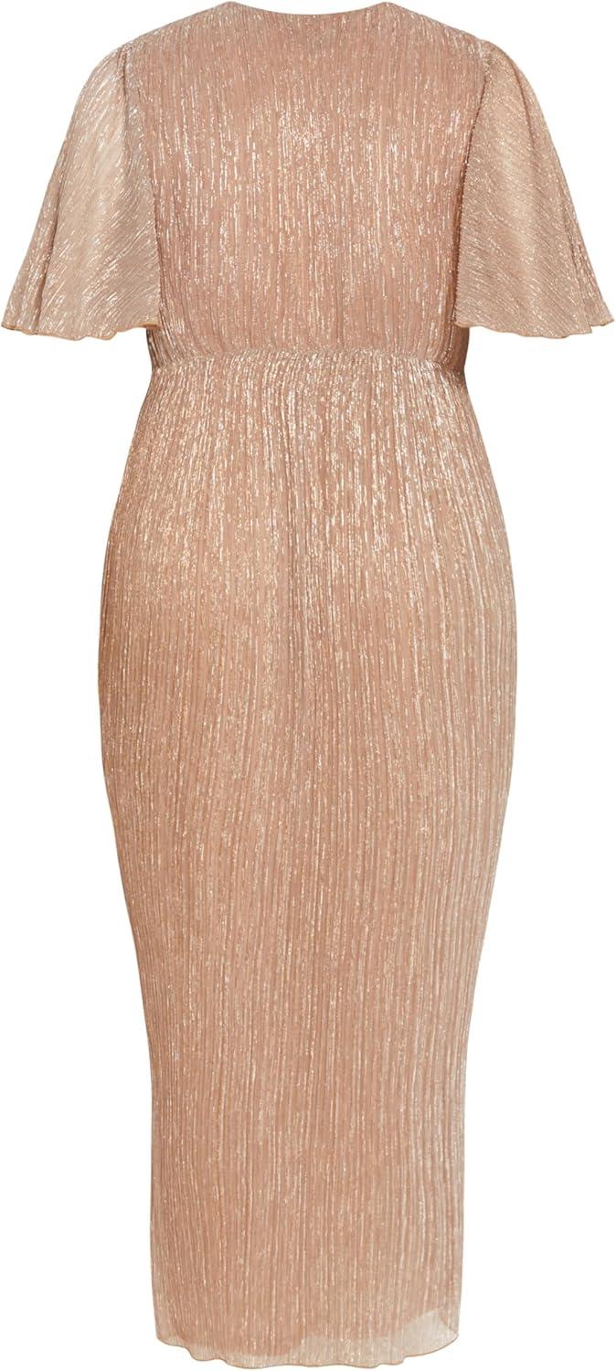 image:imageCity Chic Womens Plus Size Cocktail Dress Lily Sparkle MaxiSoft Blush