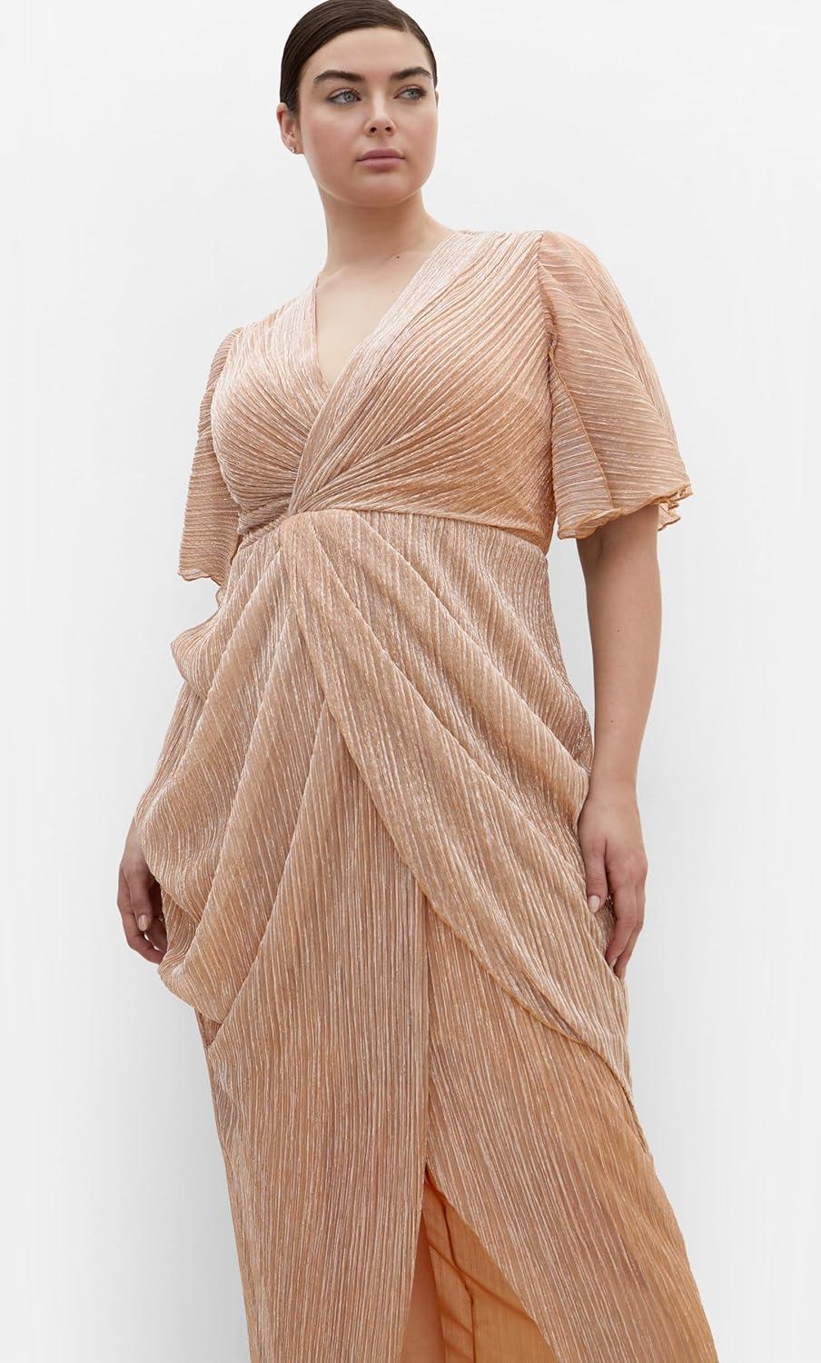 image:imageCity Chic Womens Plus Size Cocktail Dress Lily Sparkle MaxiSoft Blush