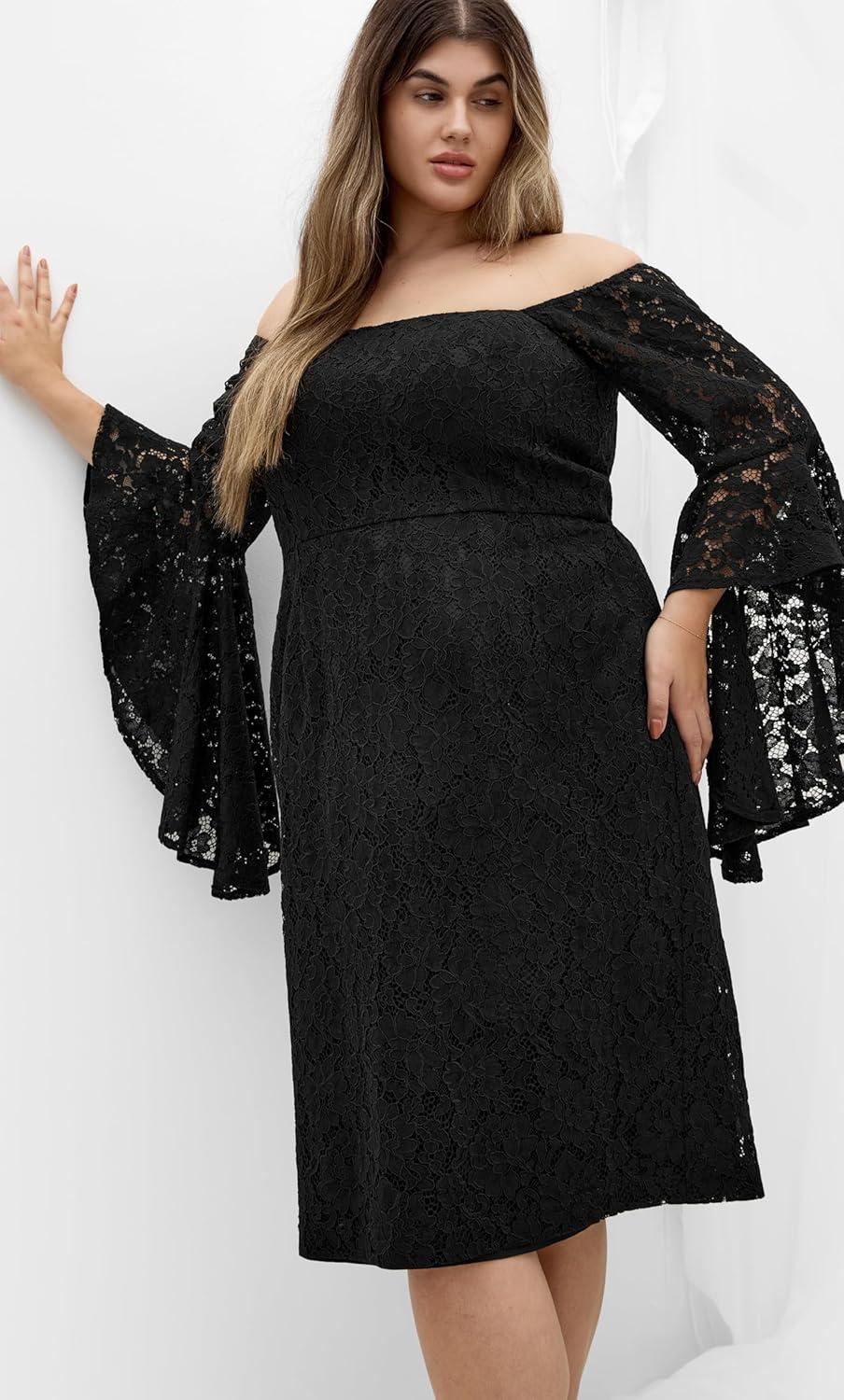 image:imageCity Chic Womens Plus Size Cocktail Dress Mystic LaceBlack