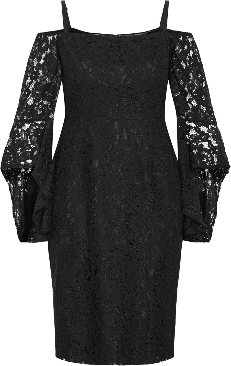 image:imageCity Chic Womens Plus Size Cocktail Dress Mystic LaceBlack