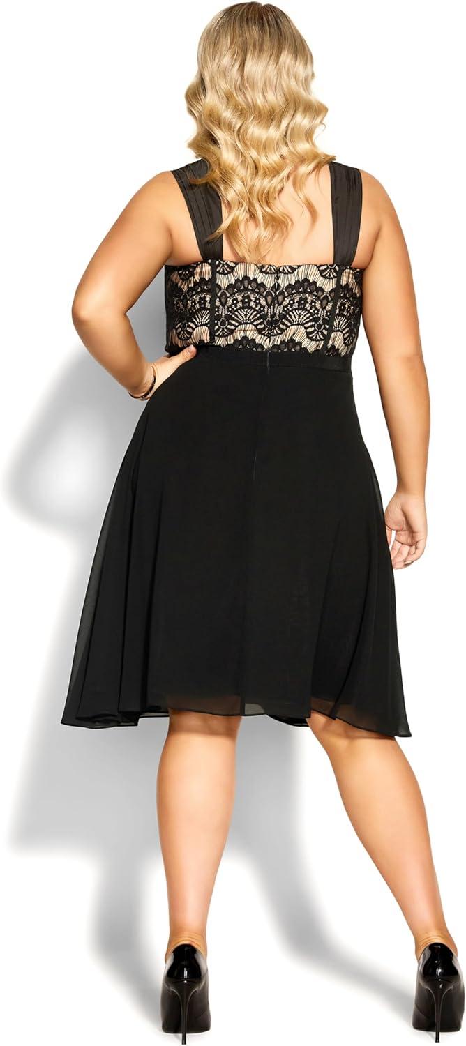 image:imageCity Chic Womens Plus Size Dress Eyelash EvieBlack