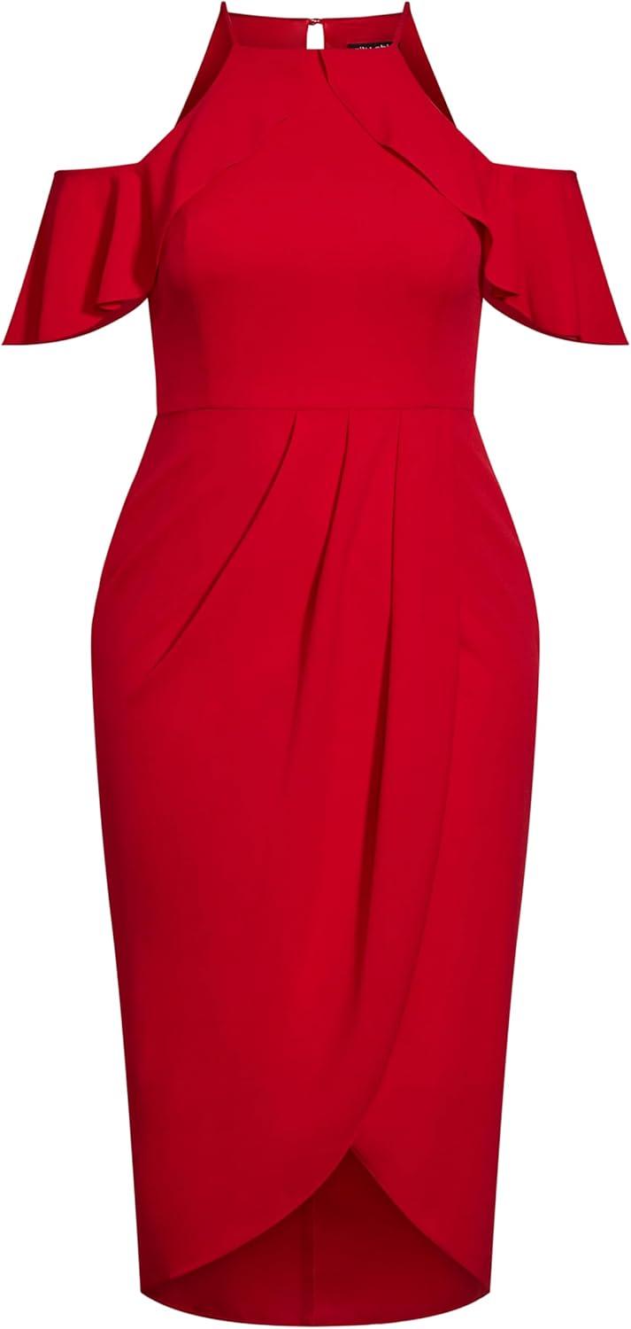 image:imageCity Chic Womens Plus Size Dress Love SirenSiren Red