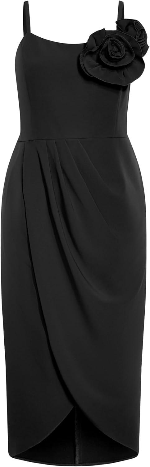 image:imageCity Chic Womens Plus Size Fleur DressBlack